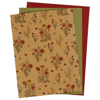 Faux Leather Paper Flowers, 3 Sheets, 1 Pack