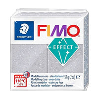 FIMO Effect Polymer Clay 57 g, Silver with Glitter