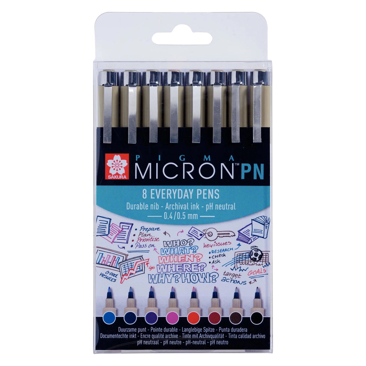 Fineliner Set Sakura Pigma Micron PN - 8 pcs