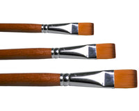 Flat Brushes with Two-Color Synthetic Bristles | various sizes