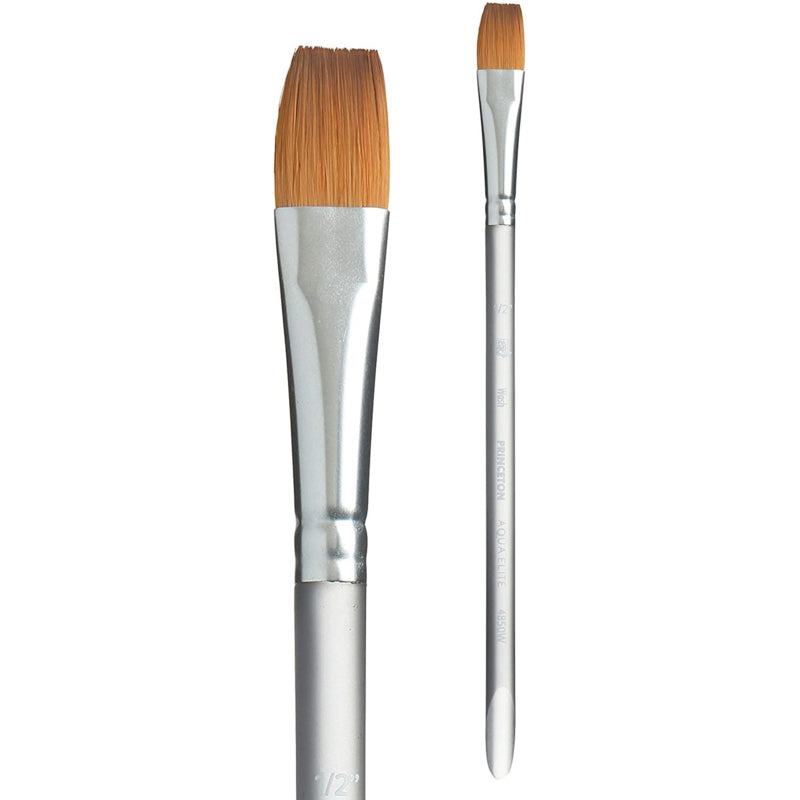 Flat Watercolor Brush PRINCETON Aqua Elite Wash Short Handle