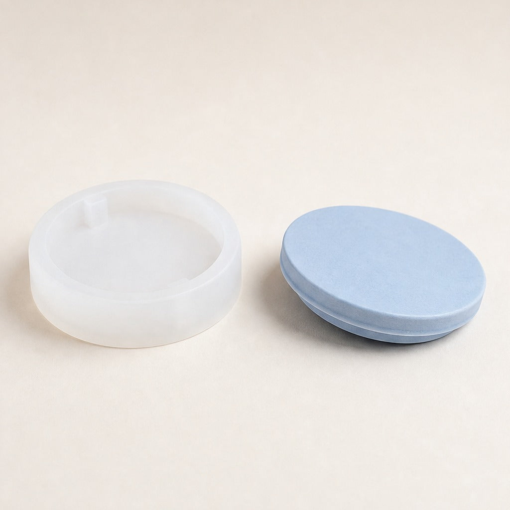 Flexible Silicone Casting Mold for Home Decor – jar lid – ⌀ 8.3 × 1.5 cm
