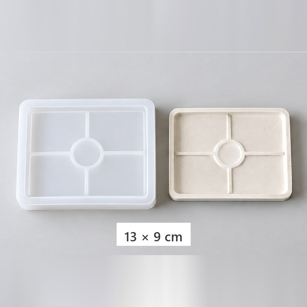 Flexible Silicone Casting Mold for Trays and Coasters – rectangular tray – 13 × 9 cm