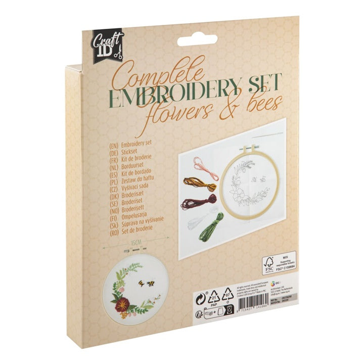 Flowers and Bees Embroidery Set — image 1
