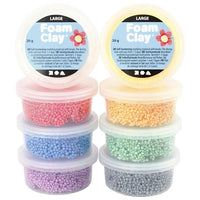 Foam Clay Modeling Clay With Large Beads, 8 x 20 g