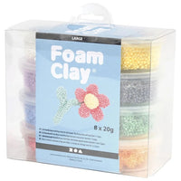 Foam Clay Modeling Clay With Large Beads, 8 x 20 g