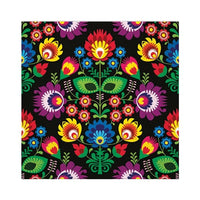 Folky Style Black Decoupage Napkins, 1 pc