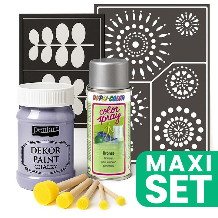 Furniture Renovation Set with Silver Spray Paint - Light Lilac — image 1