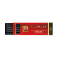 GIOCONDA Artificial Charcoal, Black, Set of 6 | various hardness grades — image 1