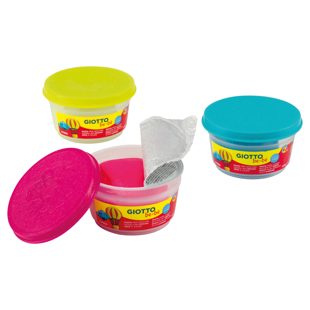 GIOTTO BE-BE Soft Glitter Modelling Dough 3 x 100 g