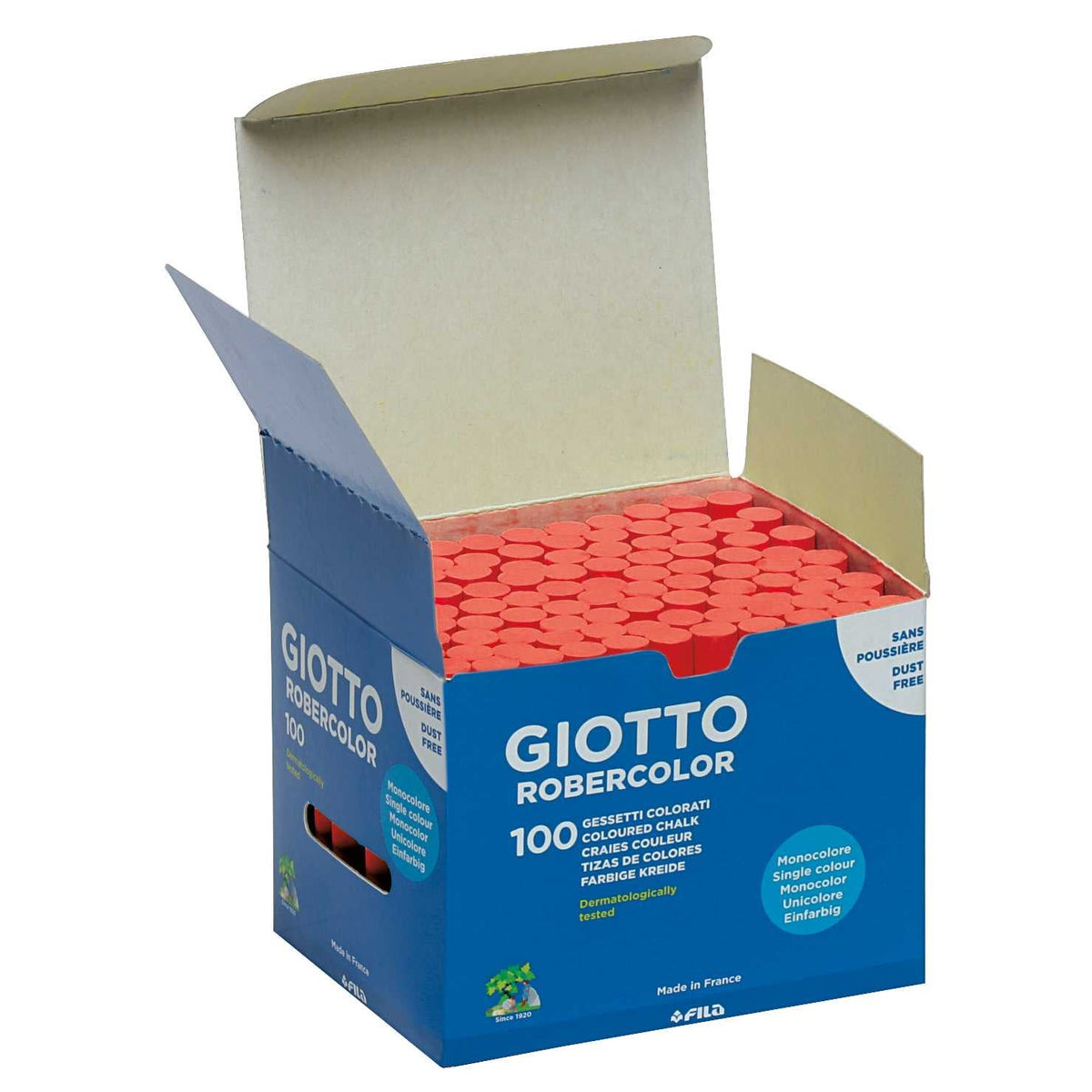 giotto Robercolor Dustless Chalk, 100 pcs – Red