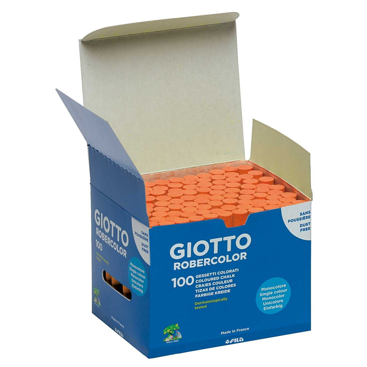 giotto Robercolor Dustless Chalk, 100 pcs – Orange