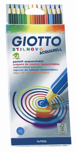 GIOTTO STILNOVO AQUARELL Colored Pencils, 12 Colors