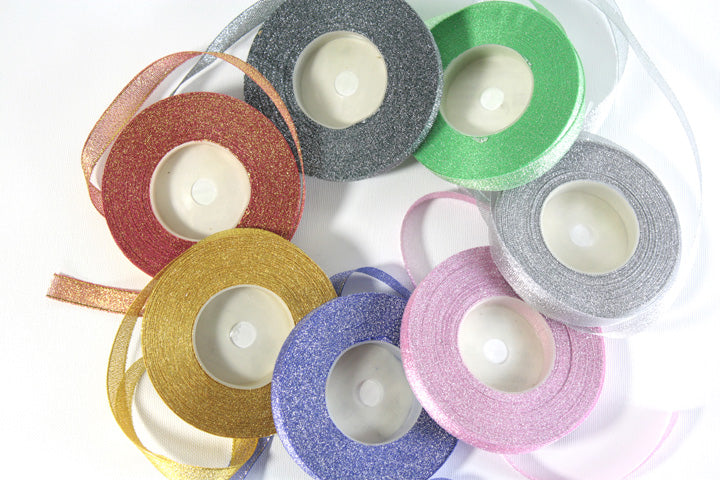 Glitter Ribbon 12 mm | various colors