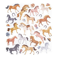 Glitter Stickers | Horses, 29 pcs