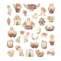 Glittery Easter Stickers | Country Style, 28 Pcs