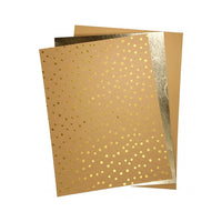 Gold Faux Leather Paper, 3 Sheets, 1 Pack
