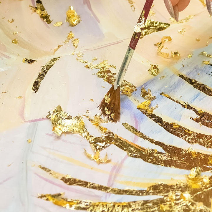 Gold metal leaf for gilding 14 x 13 cm 100 sheets — image 2
