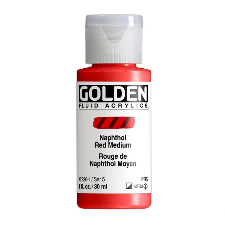 GOLDEN Fluid Acrylic Paint 118 ml – 2220 naphthol medium red