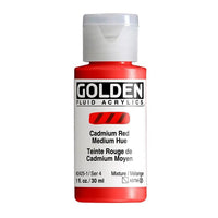 GOLDEN Fluid Acrylic Paint 30 ml – 2425 cadmium medium red hue