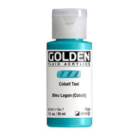 GOLDEN Fluid Acrylic Paint 30 ml – 2145 cobalt teal