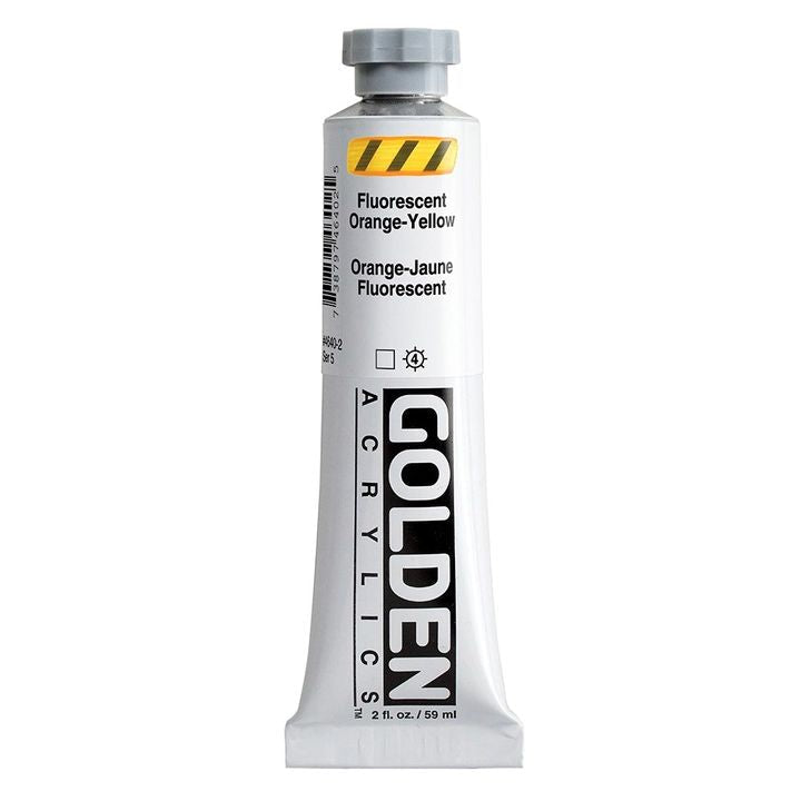 GOLDEN Heavy Body Fluorescent Acrylic Paint 59 ml – 4640 orange-yellow