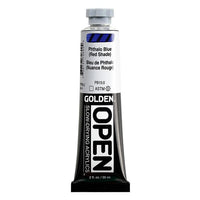 GOLDEN OPEN Slow-Drying Acrylic Paint, 59 ml – 7260 Phthalocyanine Blue (Red Shade)