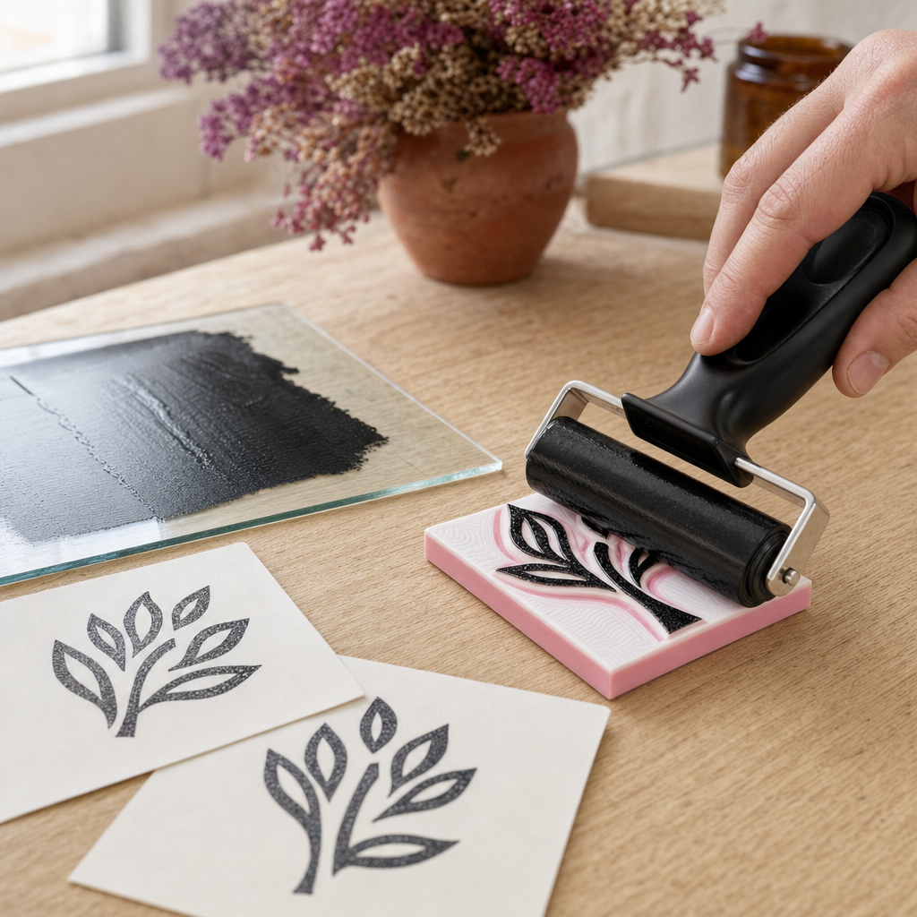 Graphic Roller for Linocut and Printing, Width 6–15 cm