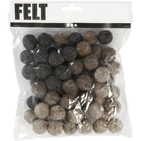 Gray Felt Balls 64 pcs — image 2