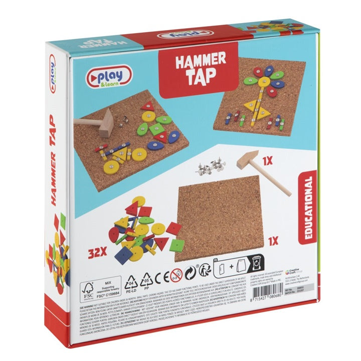 Hammer Tap 74-Piece Educational Hammering Game with Hammer