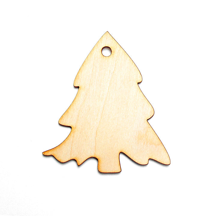 Hanging Wooden Decoupage Ornament, Tree