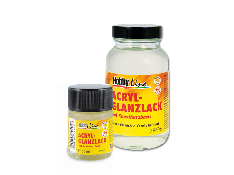Hobby Line Gloss Acrylic Varnish, 50 / 250 ml, Synthetic Resin-Based | Various Volumes, Image 2