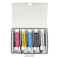 Holbein Artists Professional Gouache Paints, Basic Set of 5 x 15 ml — image 2