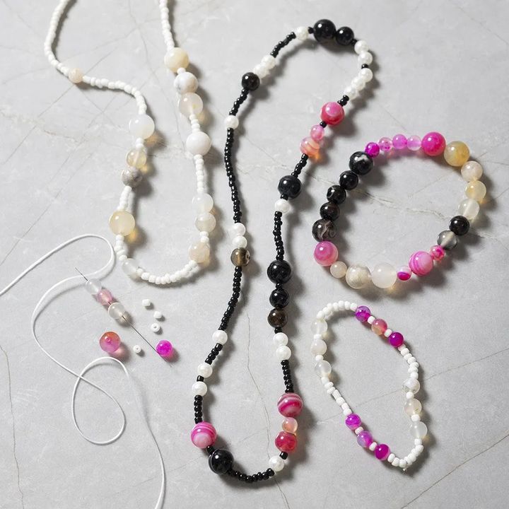 Jewelry-Making Craft Set, Brown-Black Mix