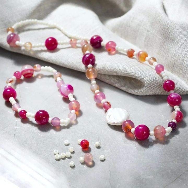 Jewelry-Making Craft Set - Pink Mix