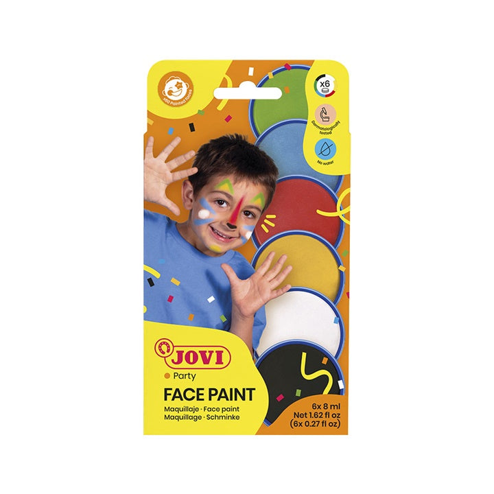 JOVI Face Paint Set in Pots, 6 x 8 ml - Image 3