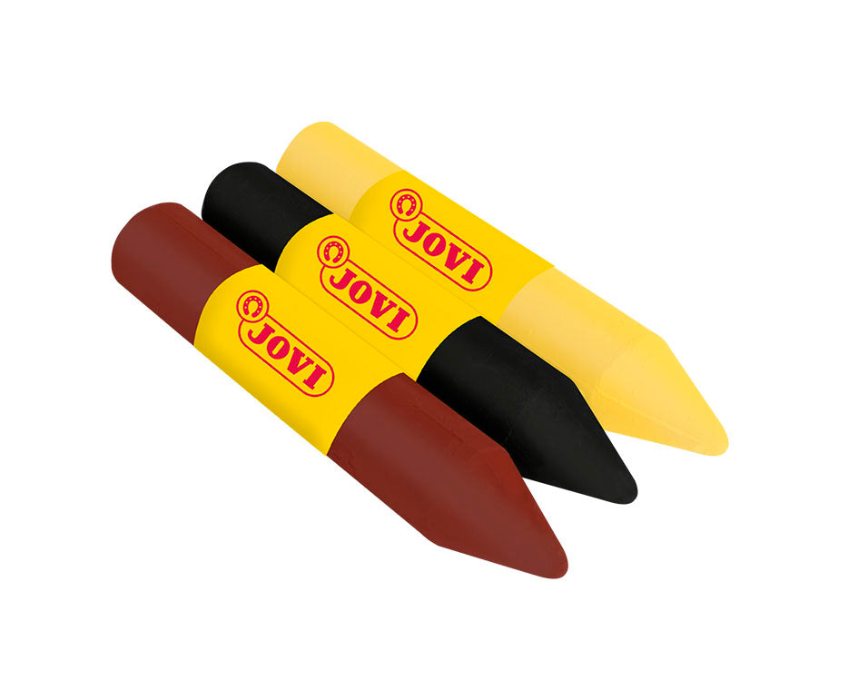 JOVI Face Paint Sticks Set - Yellow, Brown, Black - 3 x 5.6 g