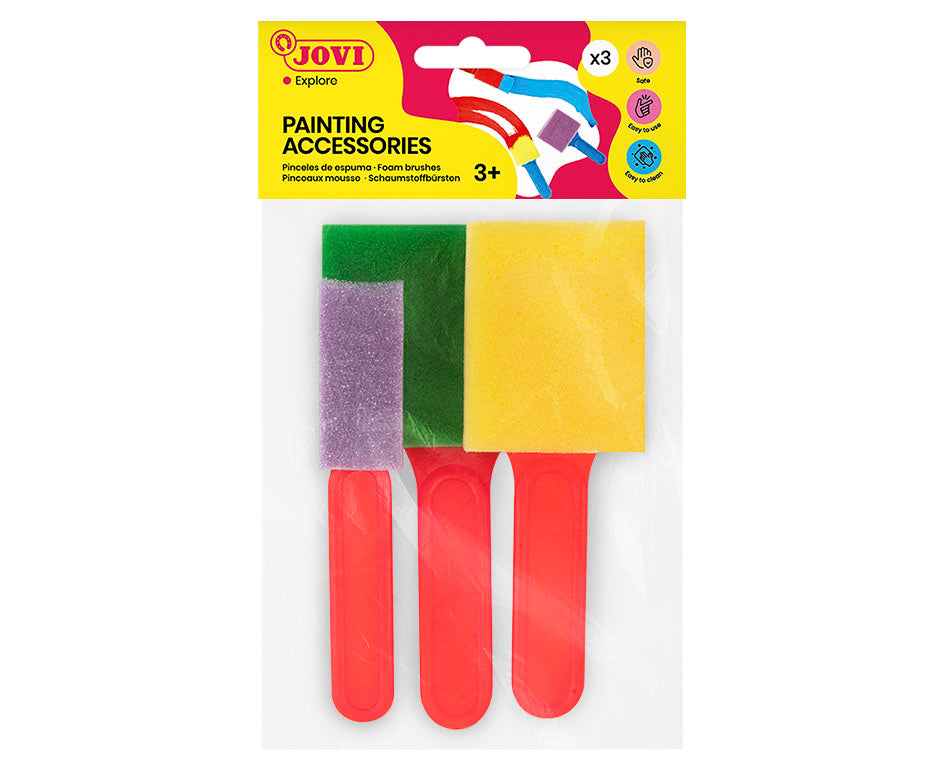 JOVI Large Foam Brushes - 3 pcs