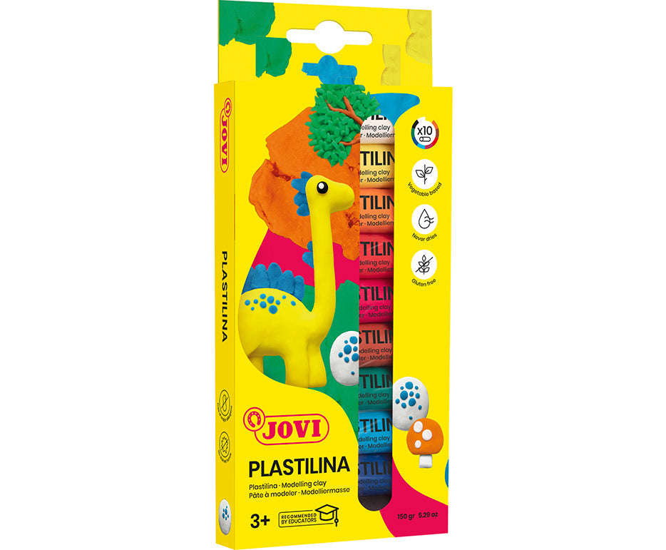 JOVI Natural Modelling Clay Set 10 x 15 g