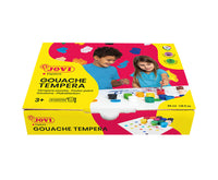 JOVI Premium Tempera Paint Set 12 x 35 ml with Brush