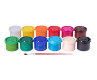 JOVI Premium Tempera Paint Set 12 x 35 ml with Brush