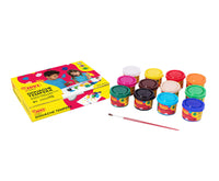 JOVI Premium Tempera Paint Set 12 x 35 ml with Brush