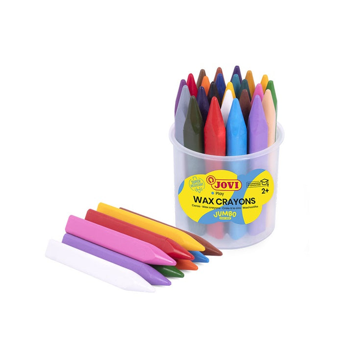 JOVI Triangular Wax Crayons in a Tub, Set of 24 — image 1