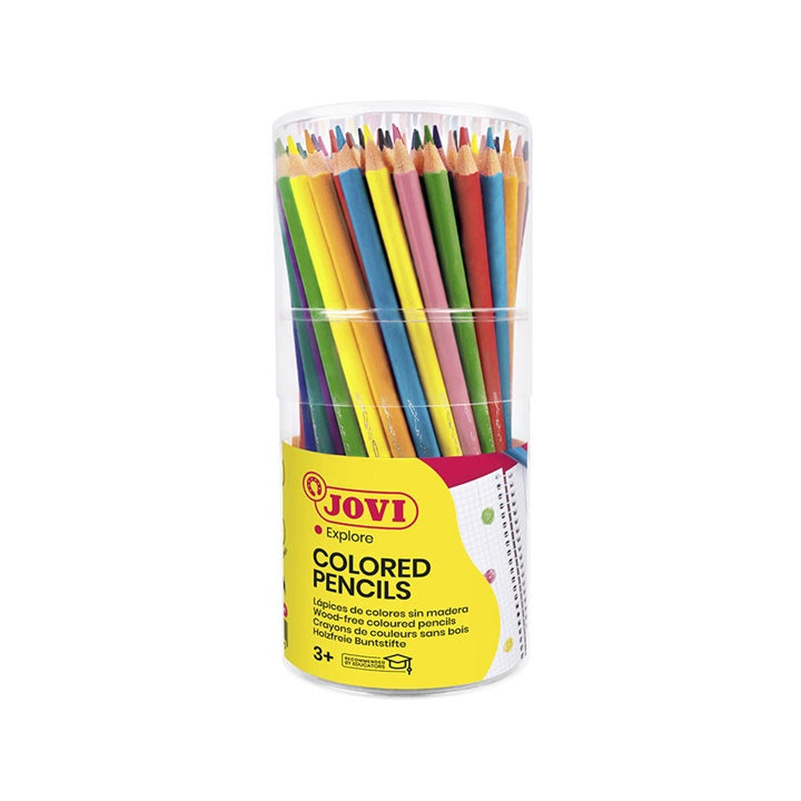 JOVI Triangular Woodless Colored Pencils, 84 pcs