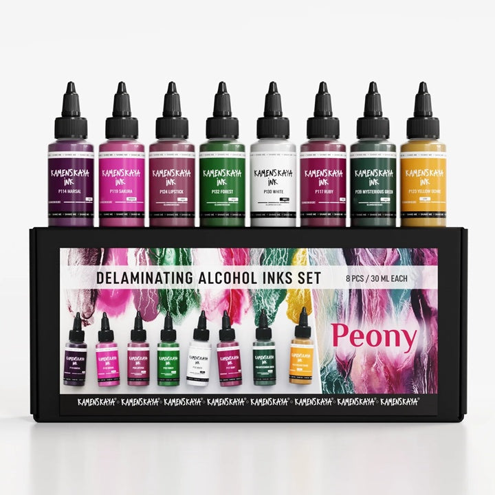 KAMENSKAYA Set of Delamination Inks 'Peony' 8 x 30 ml — image 1