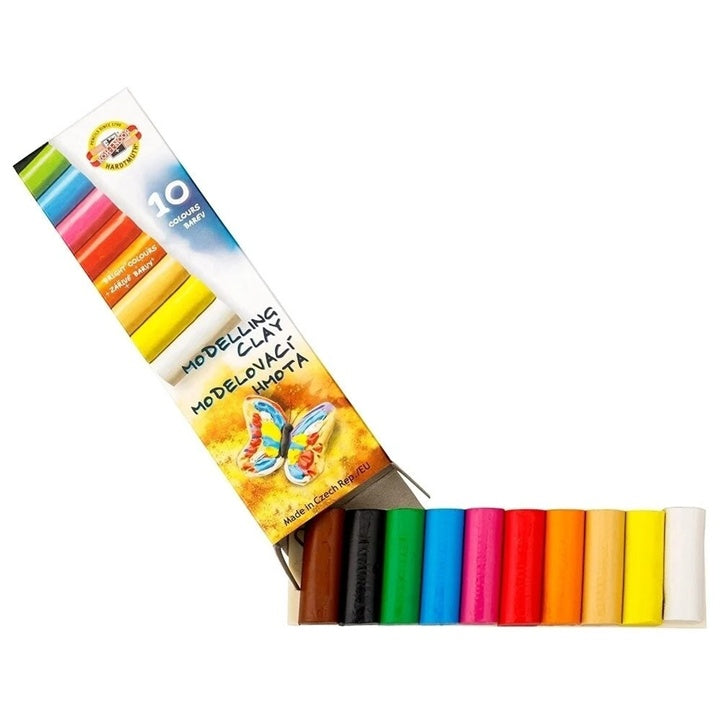 KOH-I-NOOR Modeling Clay, Set of 10 Colors, 200 g