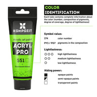 Kompozit ACRYL PRO ART Fluorescent Acrylic Paint 75 ml | various shades — image 2