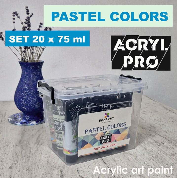 Kompozit ACRYL PRO Pastel Acrylic Paint Set, 20 x 75 ml — image 1