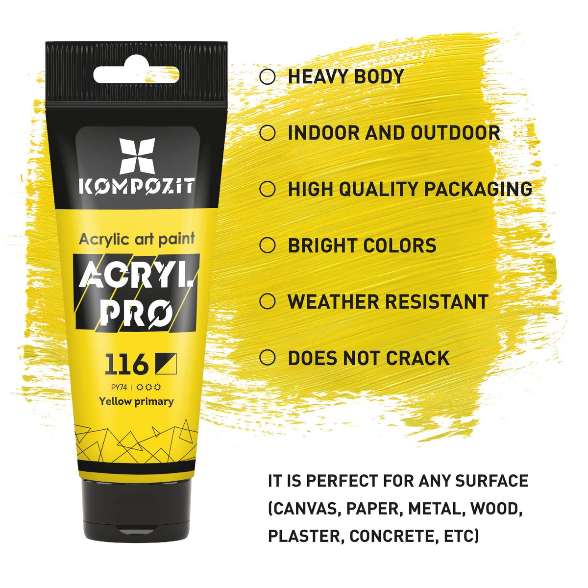 Kompozit ACRYL PRO Set of Acrylic Paints Box, 73 x 75 ml