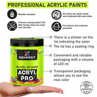Kompozit Fluorescent Acrylic Paint ACRYL PRO ART 430 ml
